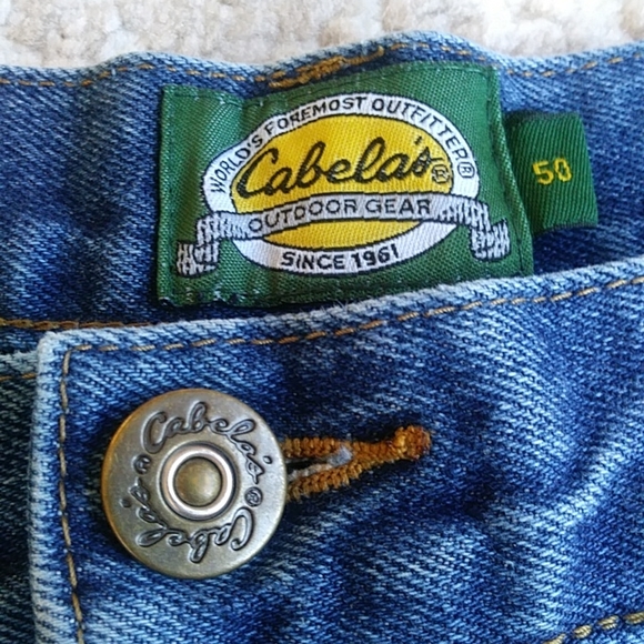 Cabela's Carpenter Cotton Jean Shorts 50 Blue - Picture 4 of 15